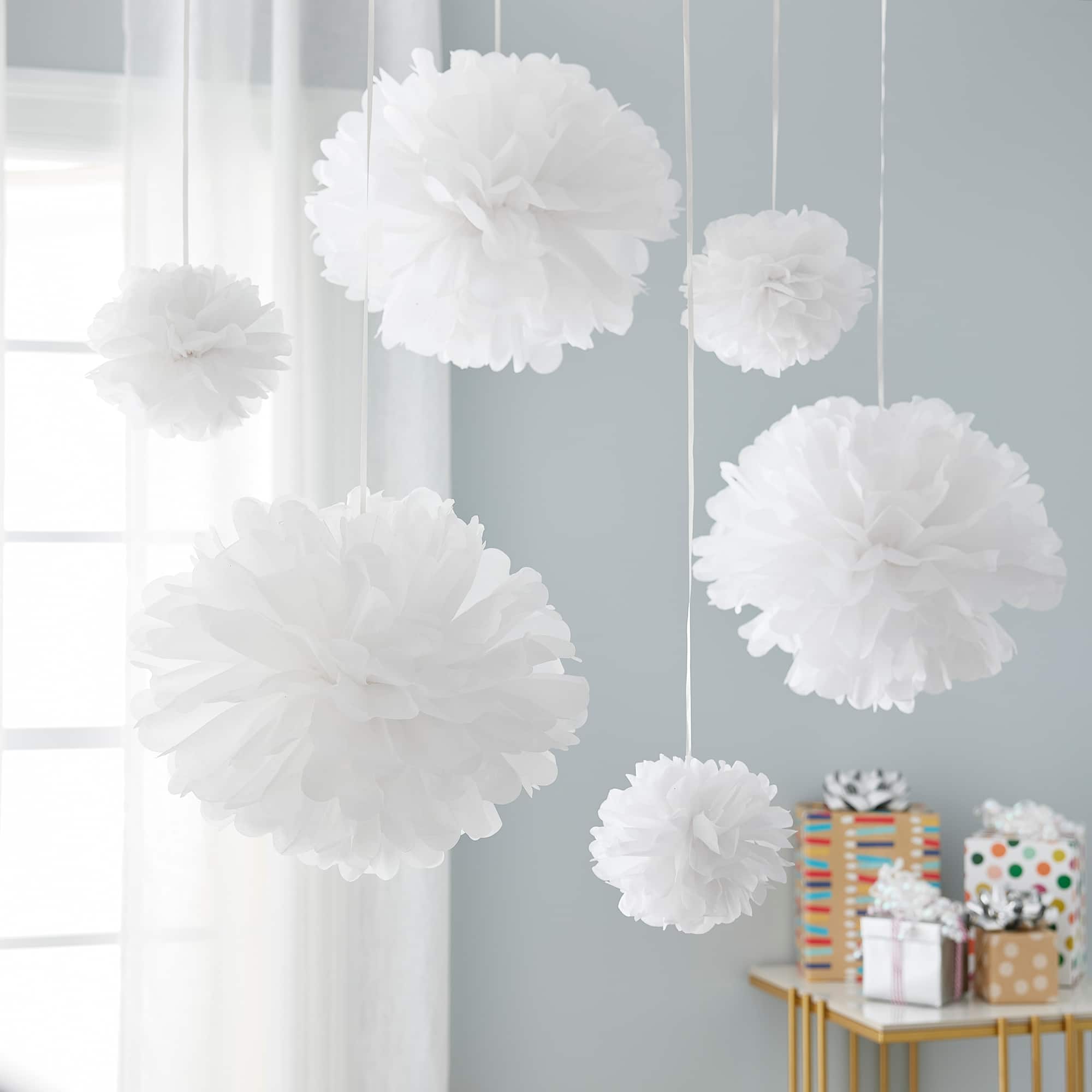White Paper Pom Poms By Celebrate It™